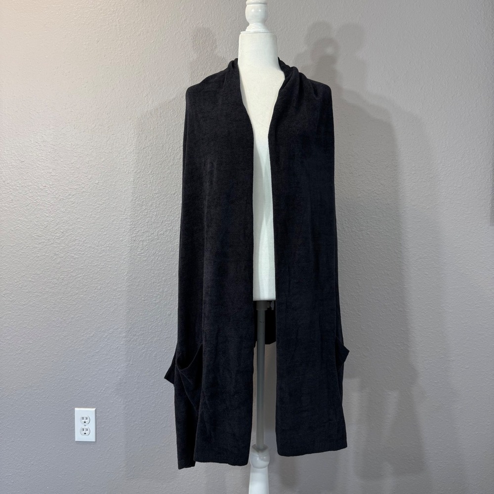 Barefoot Dreams Size 1X Carbon CozyChic Ultra Lite Blanket Wrap BDWCU23065